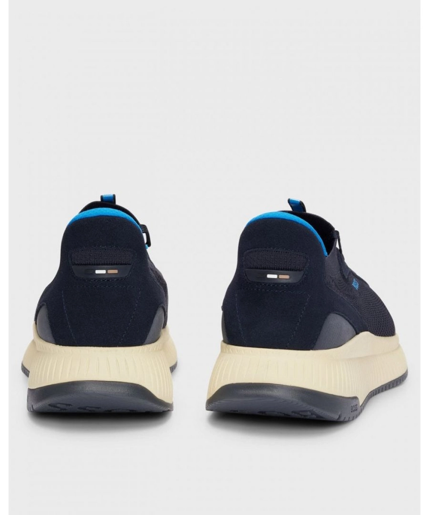 Hugo Boss TTNM EVO Mens Trainers with Knitted Uppers - Blue - Size UK 12